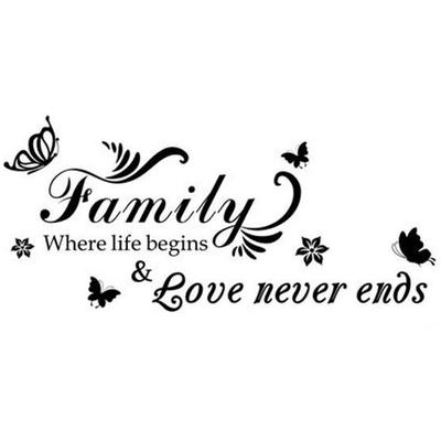 Family Wall Sticker Removable Home Mural Decoration Bedroom Decal