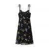 Floral Print Spaghetti Strap Loose Fit Big Swing Skirt Spring Dress