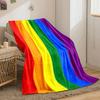 Rainbow Striped Blanket bedroom Blanket for Livingroom Couch lunch break Soft Cozy throw for Friend's festival Gift
