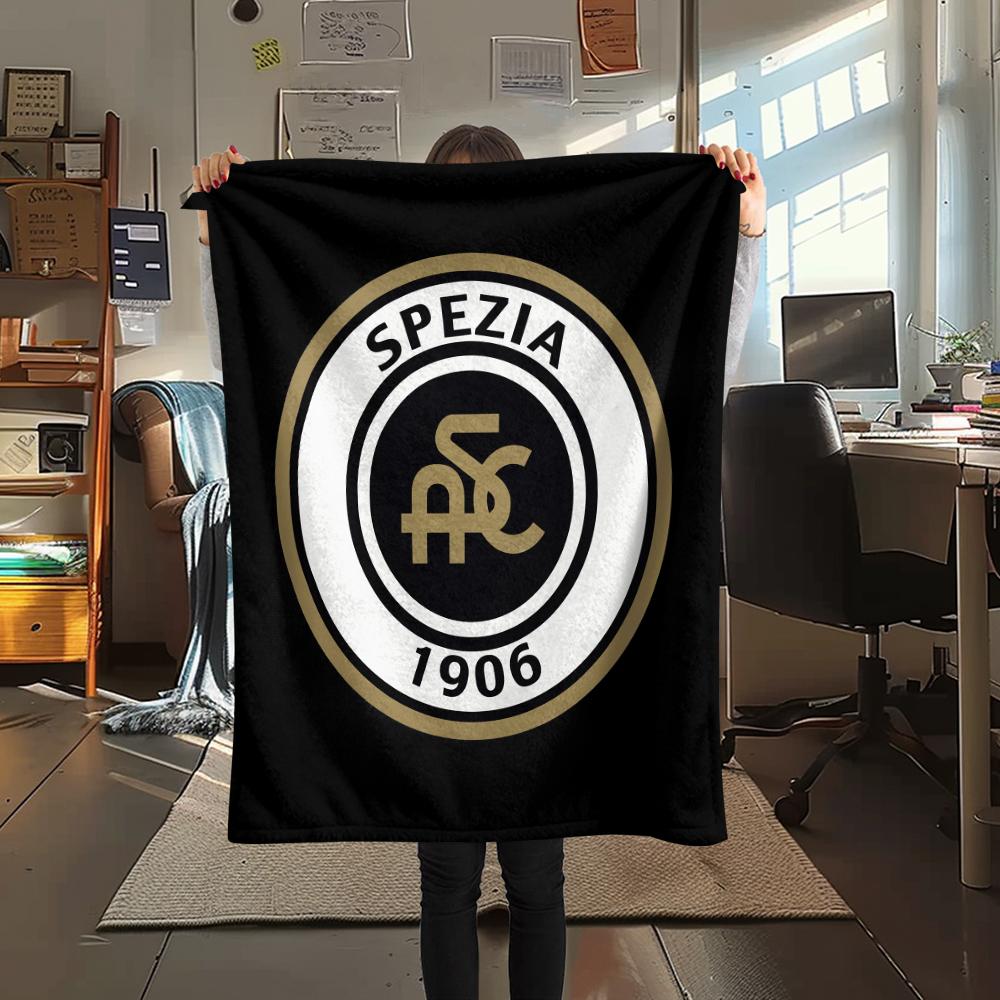 Spezia Calcio,pattern Flannel Blanket, High quality Comfortable for All Seasons, Home Decor, Warmth and Comfort, Perfect for Gifts.