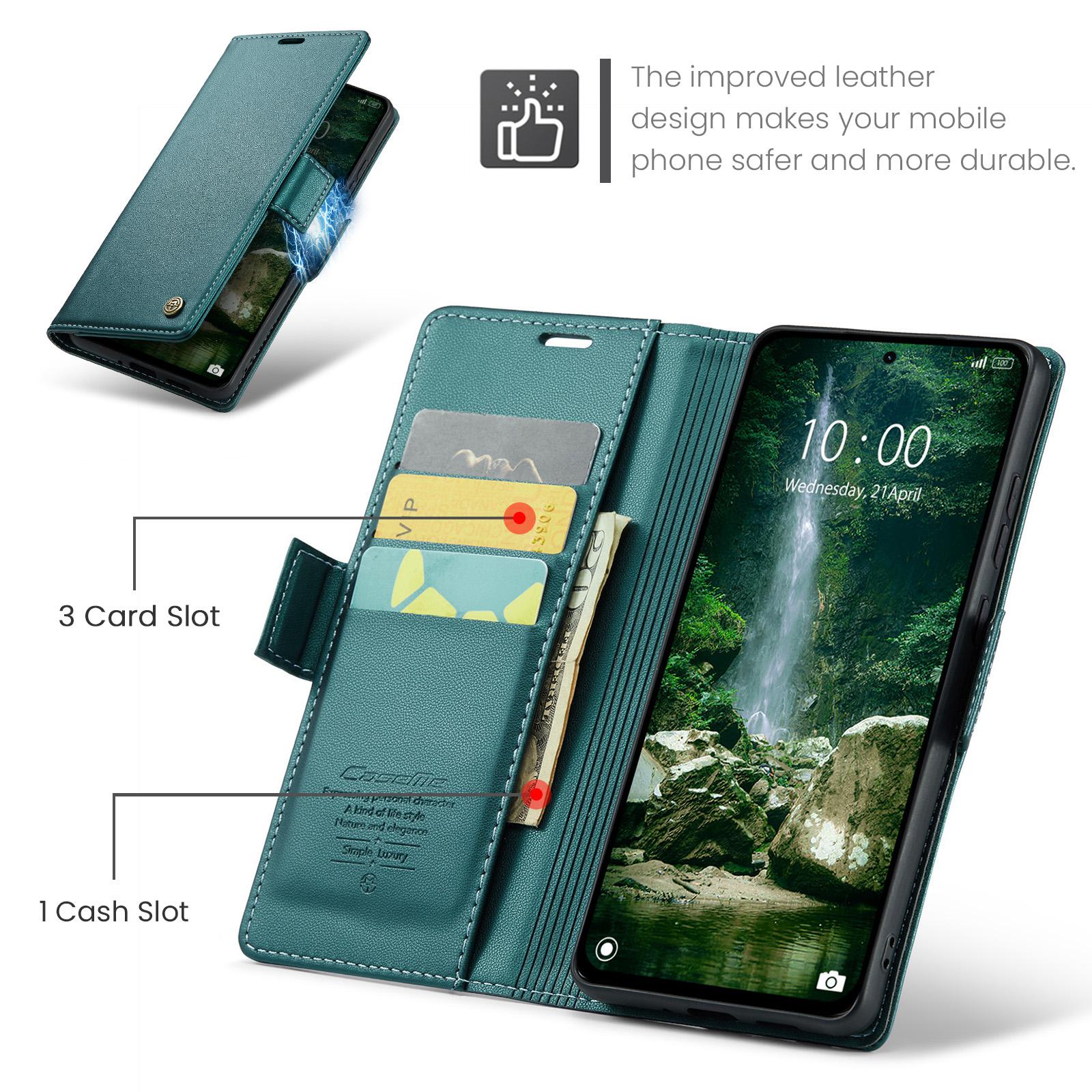 

For Xiaomi Poco F7 Ultra 5G/Xiaomi Poco F7 Pro 5G Case CASEME 023 Series RFID Blocking Leather Wallet Stand Phone Cover Black