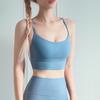 Women Comfortable Yoga Vest Pilates Sports Bra Summer Solid Beauty Back Fitness Longline Yoga Bra