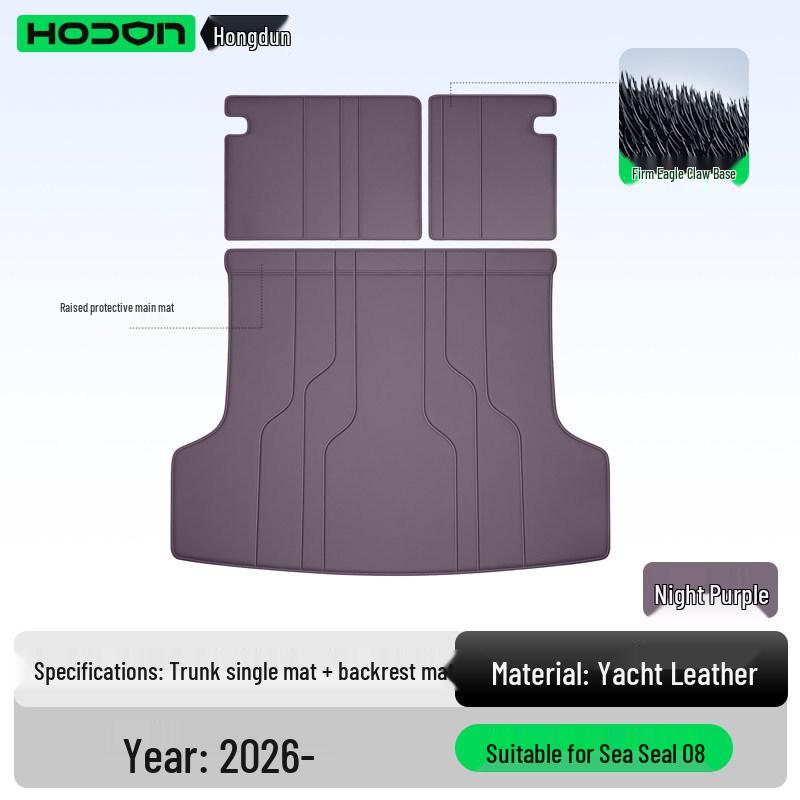 Full Coverage Trunk Mat for BYD Seal 08 - Tail Box Interior Accessory for EV/DMI Models