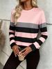 Women's Long-Sleeved T-Shirts Autumn Long-Sleeved O-Neck T-Shirt Loose Striped Print Ladies Fashion Casual Tops Women's Clothing