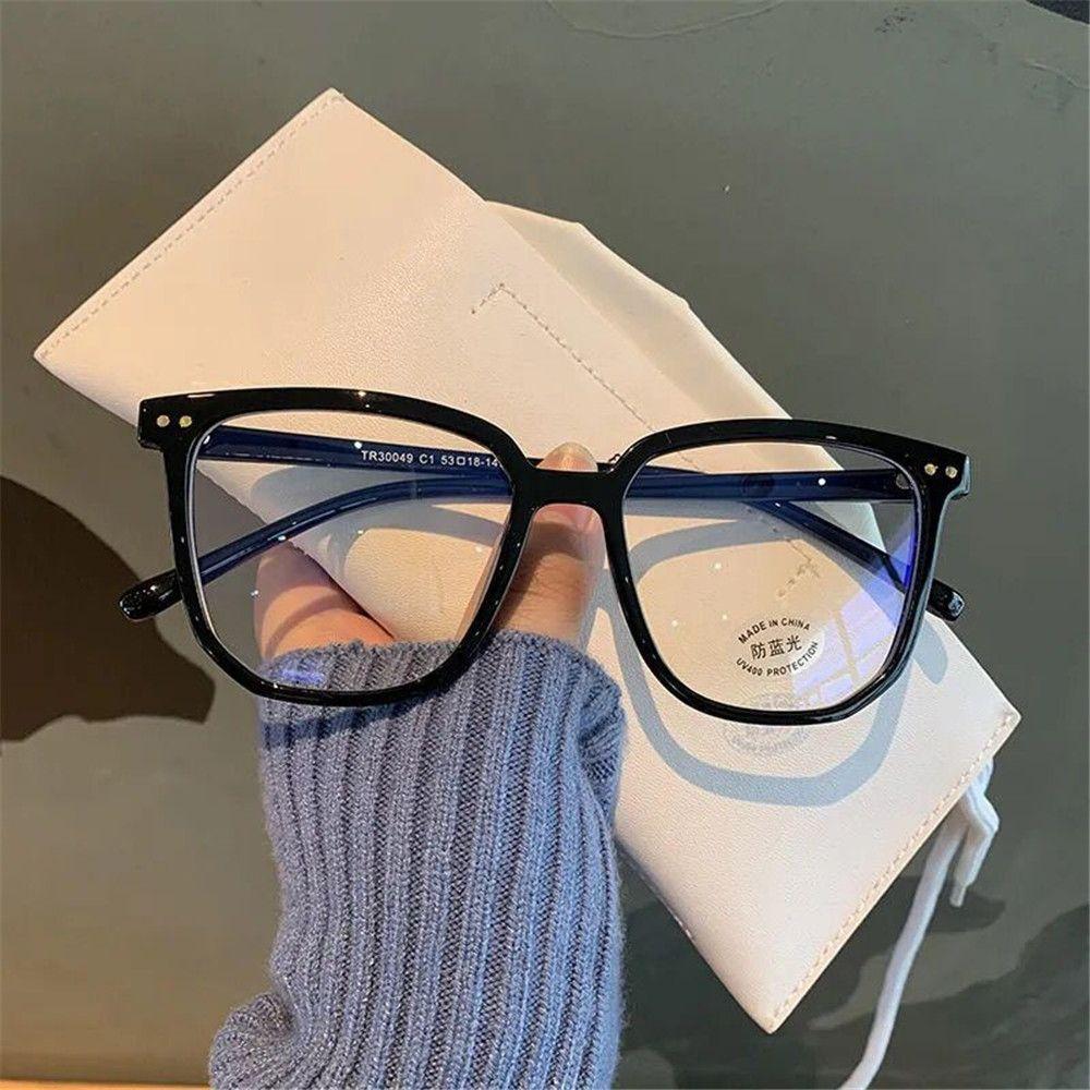 Transparent Black and White Gradient Eyeglass Frame Super Light Big Face Slimming Small Face