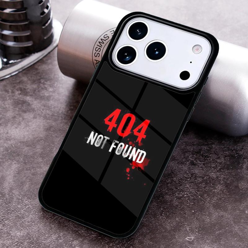 not found Error 404 Phone Case for iPhone 17 16 15 Pro Max Air 14 13 12 11 Plus Shockproof Capa Cover