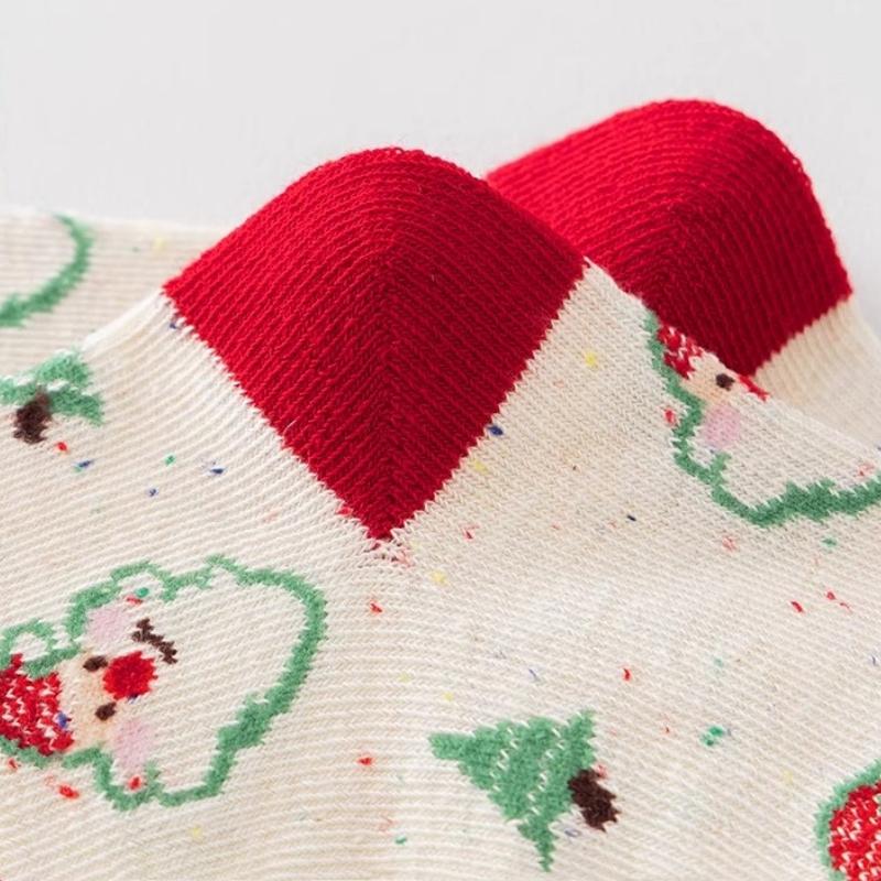 5Perechi/Set Șosete de Crăciun pentru Copii Fete Băieți Iarnă Șosete pentru Copii Anul Nou Desen Animat Drăguț Șosete Festive Pentru Fată 2-12 Ani