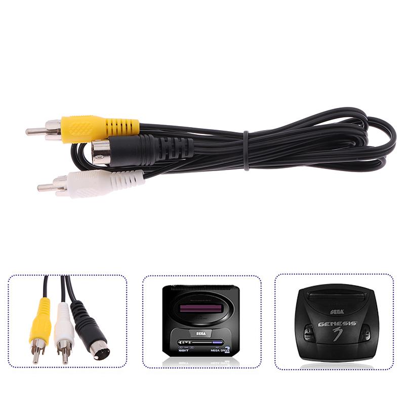 1Pc For Sega 2/3 Av Rca Connection Cord Wire For Sega Ii/Md 1.5M 3Pin Game Audio Video Av Stereo Composite Cable