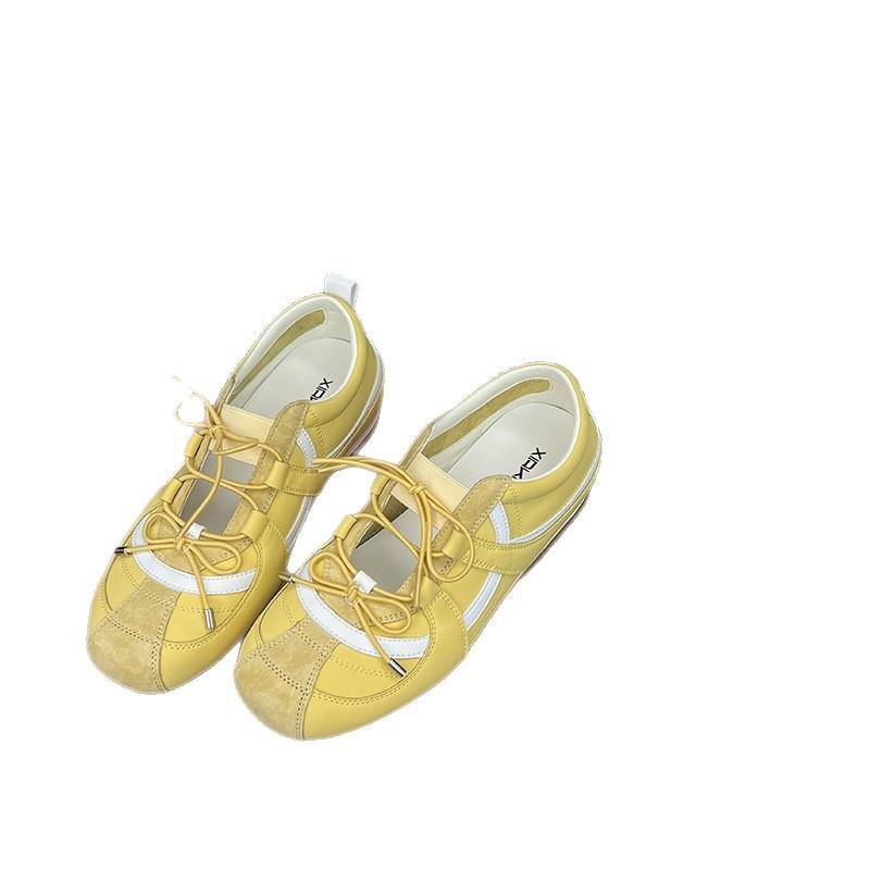 Inner height increase 5cm German training shoes women's 2025 new Korean version of ballet Mary Jane shoes lazy single shoes versatile Forrest Gump sh