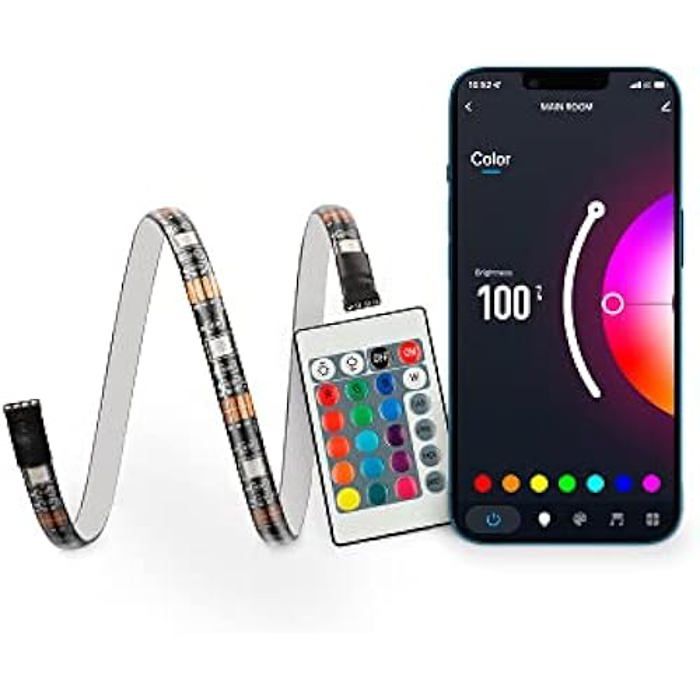 Bandeau LED Connecté Pour TV - KSIX - 5m - Multicolore - Télécommande - Intérieur