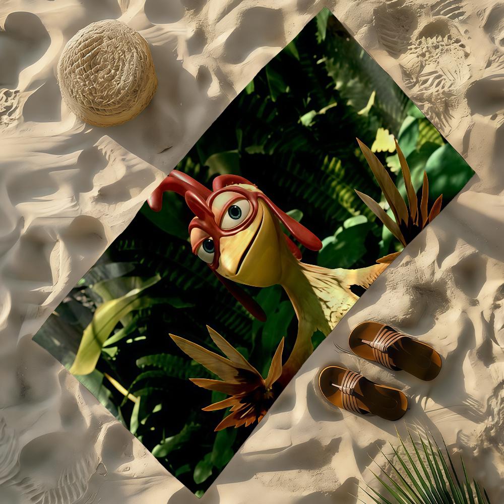 Cartoon Chicken Joe Funny Towel Soft Lightweight Anti-Sand Large Beach Towel Quick-Drying Bath Sports Family