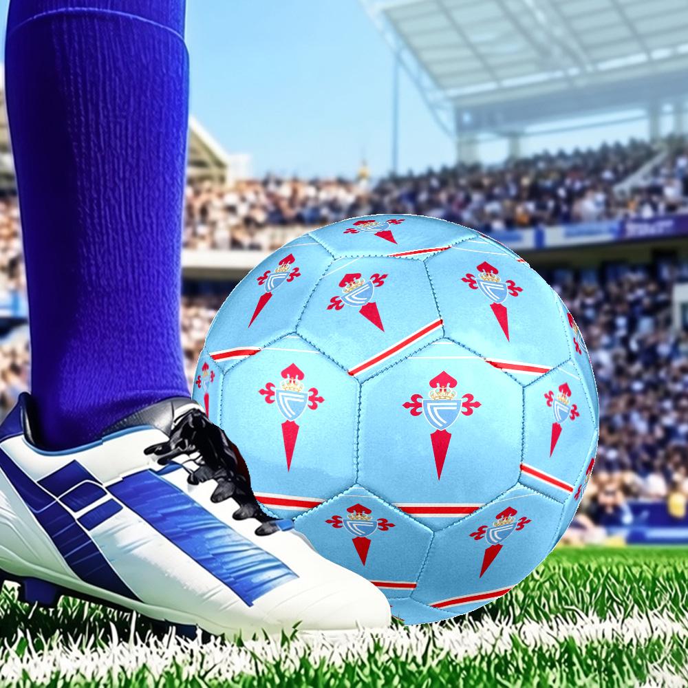 Celta Vigo Crest Design Size 5 Soccer Balls, Anti-Slip, Protective Football, Outdoor Sport, Practice Games, Birthdays Gift Suitable for Fan