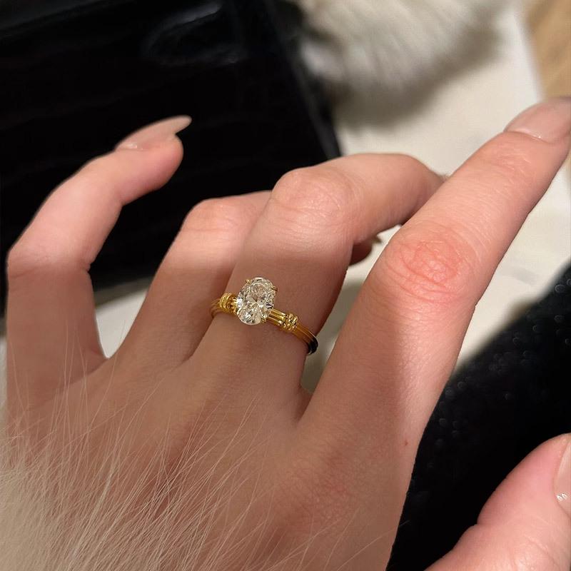 S925 Sterling Silver Women s Pigeon Egg Ring - 2026 Light Luxury Tail Design Adjustable Opening