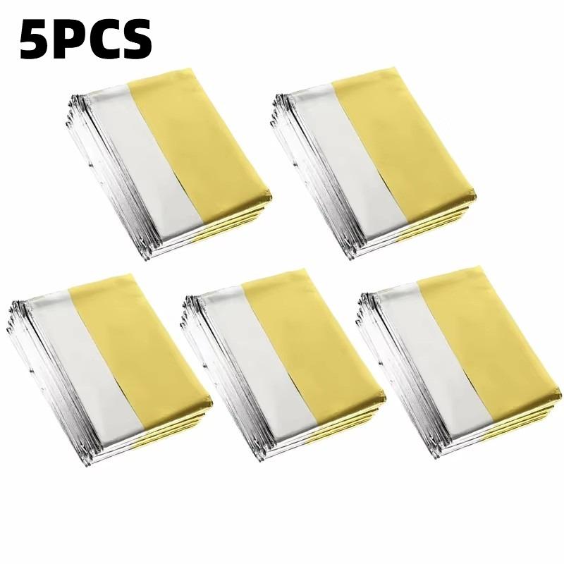

Gold Silver 130x210cm Emergency Blanket Lifesaving Thermal Insulation Sunscreen Survival Rescue Blankets Kit Camping Equipment