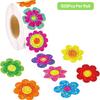 500Pcs Flower Sticker Glittering Seal Sticker Adhesive Wrapping Label for Scrapbooking Packaging Kids Rewarding Sticker