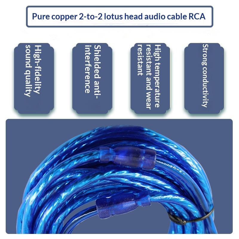 Automotive Pure Copper Audio Amplifier Cable 1/2/3/4.5/5M Car Audio System Modification Subwoofer Amplifier Wire Signal Cable