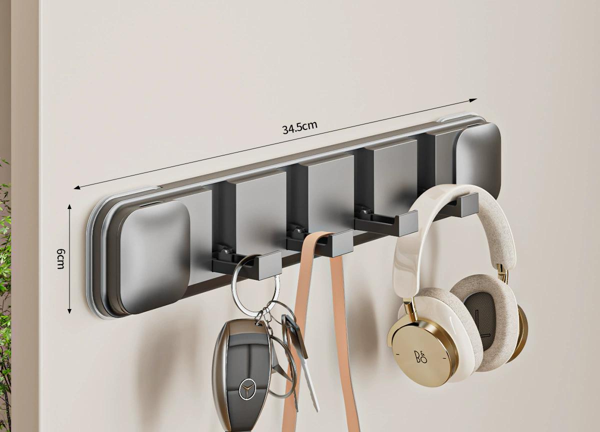 Suction Cup Gray Towel hanger  Robe Hook Folding Clothes Hook Black Clothes Rack Hanger ABS kitchen hook Door Hanger