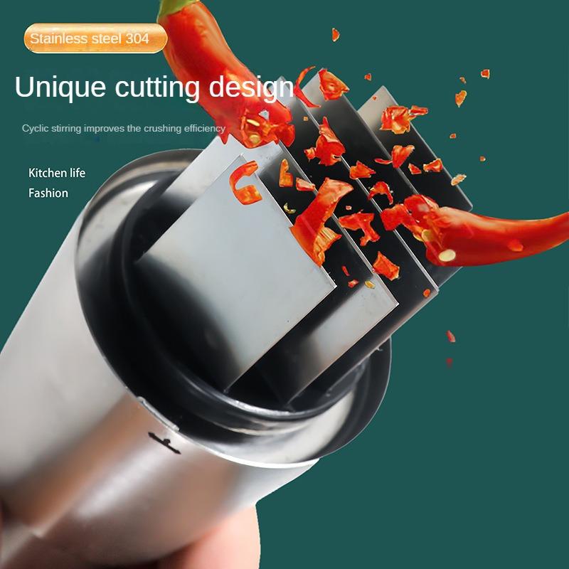Eksplosiv rustfritt stål klappkniv Husholdningskjøkken Håndtrykk Hvitløkmaser Hvitløkpress Godskjæring