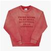 Wild Donkey Unisex Sweatshirt Fg Questions Sun Faded Cherry Red