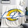 LA Rams Printed Flannel Blanket, Soft Throw for Bedroom Sofa, Washable, Fan Merchandise, Great Gift.