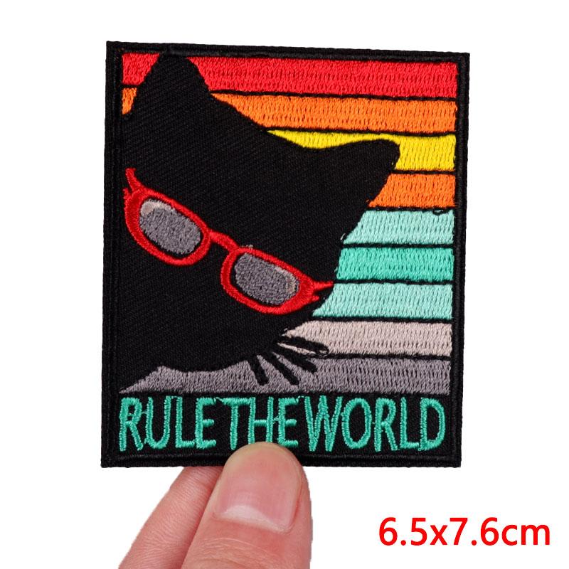 Horror Animal Butterfly Embroidered Patches Bear Cat Shark Patch Iron On Patches For Clothing Thermoadhesive Patches For Clothes