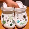 1 Set Diy Ocean Starfish Shoe Clips For Summer Sandals Slippers Sea Shell Hole Punch Shoe Charms Decoration Women Gifts