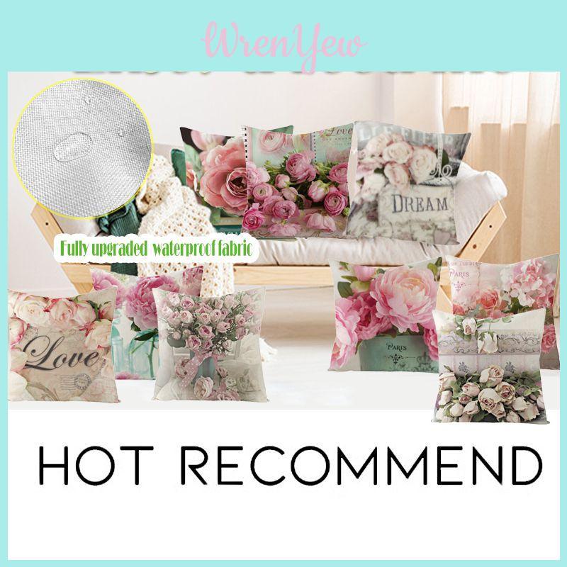 Stunning Flower Printed Cushion Cover In Soft Material For Comfortable Home Living