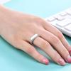 5MM Simple Fashion Stainless Steel Ring with Mother-of-Pearl Inlay & Drip Oil Finish - Versatile Temperament Women's Ring