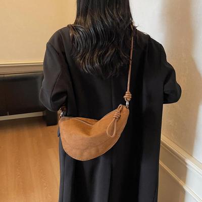 Bolsa Retro Dumpling Feminina 2025 – Grande Capacidade, Design de Nicho Outono/Inverno