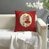Cute girl cozy Pillow Case Natural Linen Organic Fabric DoubleSided Printing Sofa Home Decor Cushion Cover