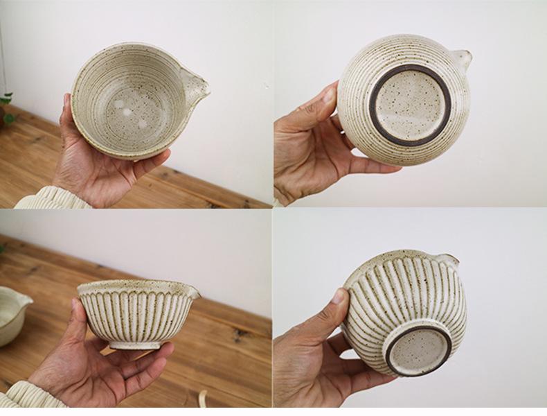 Ceramic Matcha Bowl & Chasen Stand Set with Kiln-Changed Stirrer Brush - Japanese Tea Ceremony Tools