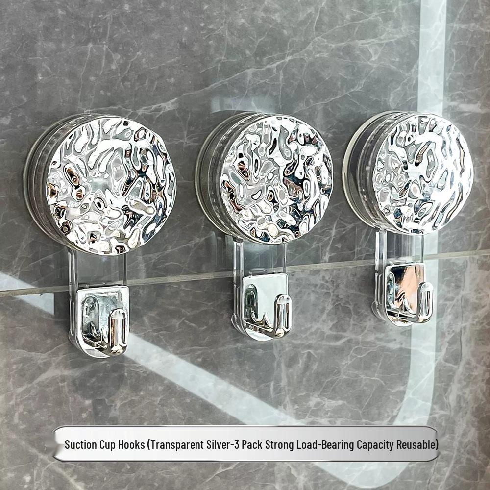 Powerful Suction Hook – No-Drill, No-Trace Adhesive for Bathroom Doors and Walls, Ideal for Towels and Clothes.