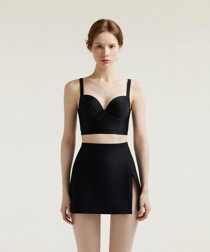 Ageunel Slit Skirt_Black