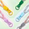 2Pcs Keychain Lanyard Two-Color Design Braided Rope Wrist Strap with Hanging Ring Keys Phone Bag Decor DIY Accessories