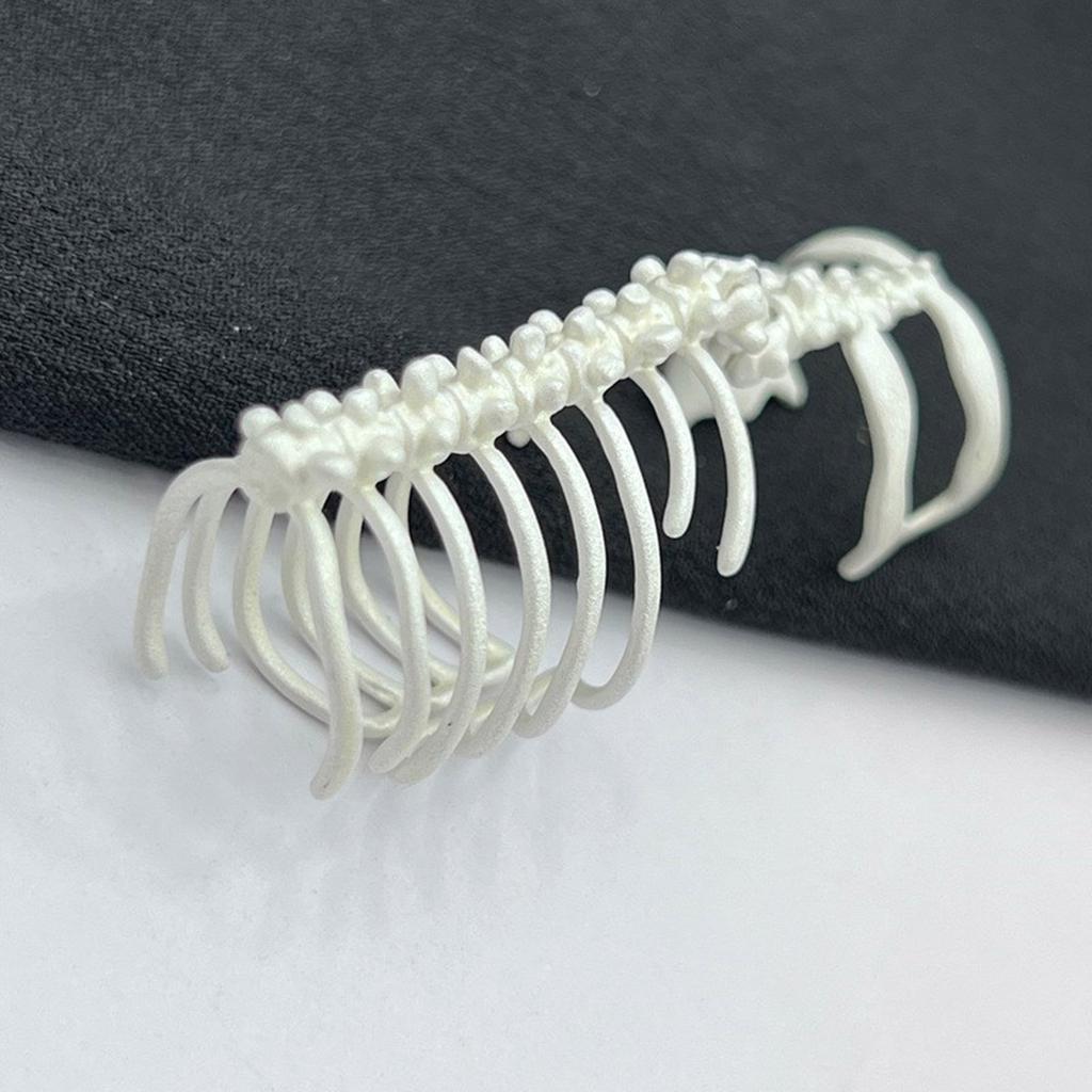 Adjustable Open Rings Unique Spine Designs Stylish Hollow Rings Suitable for Punk and Alternative Style Enthusiasts
