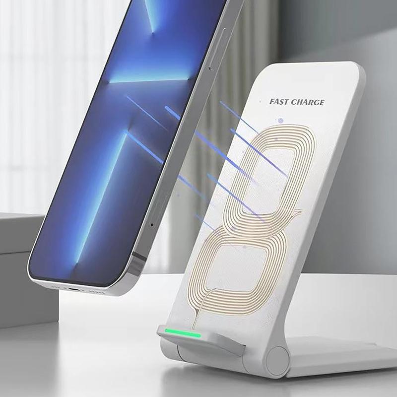 15W Wireless Charger Stand Pad For Phone 15 14 13 12 11 Pro Phone Chargers Induction Fast Charging Dock Station