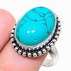 Santa Rosa Turquoise Gemstone 925 Silver Jewelry Ring Size 9