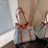 Ladies' Shoulder Tote Bag with High-end Feel, Contrasting Color Splicing, Multi-layer Shoulder Bag, Fashionable and Versatile, Large Capacity