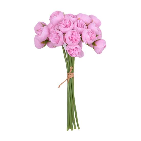 Artificial Flower Bouquet 27 Head Realistic Fake Silk Flower Home Office Wedding Party Table Centerpiece DIY Vase Faux Bloom Decoration