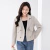 Fanzhen Women's Short Wool Blend Coat for Petite Fit