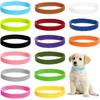 Giantree 15-Pack Puppy Collars for Litter, Whelping Collar for Puppies, Adjustable Identification Collar, Double-Sided Soft Birthing Collars, Reble
