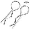 50pcs R Clips R Shape Pins RC Parts Accessory Fit for 1 10 HSP RC Car Vehicle ModelSilver