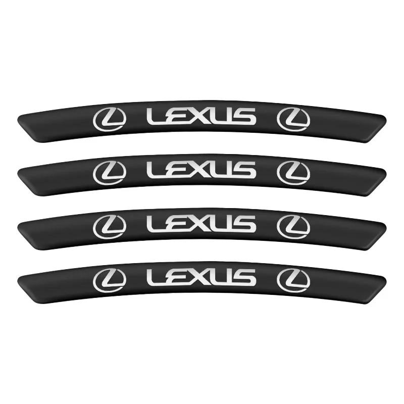 4 Stück Aluminium Auto-Plakette Emblem Felgennabe Felgen Dekor 3D Aufkleber für Lexus ES300 RX330 RX300 GS300 IS250 IS200 CT200h NX RX