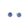 Dark Blue Cat's Eye Gemstone 925 Sterling Silver Handmade Trendy Cufflinks 0.50" CL-4-22