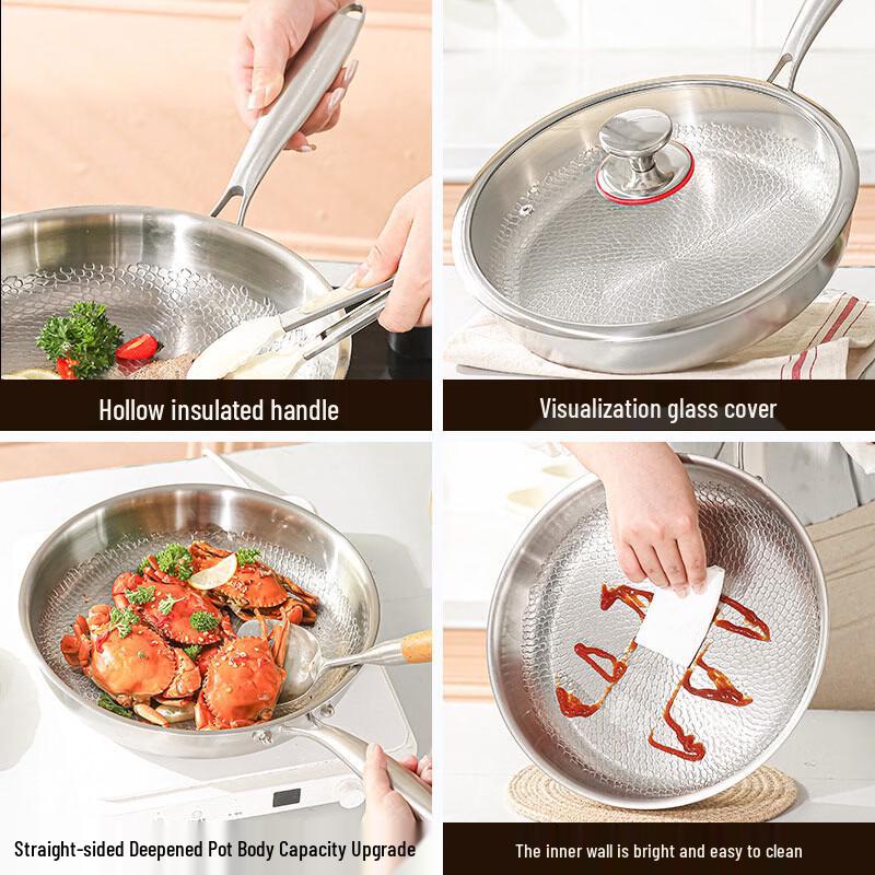 Hakka Fragrance Coating-Free Titanium Non-stick Frying Pan