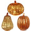 Glass Pumpkin Lights LED Lighted Pumpkin Fall Thanksgiving Table Centerpiece for Bedroom Bathroom Hallway Home Decoration