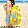 Quick Dry Mesh Beach Bag Portable Swim Toy Storage Bag Drawstring Beach Bag Beach Activities