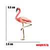 Stylish Cartoon Color Stereo Flamingos Pattern Brooch Jewelry Drip Oil Glass Alloy Pin
