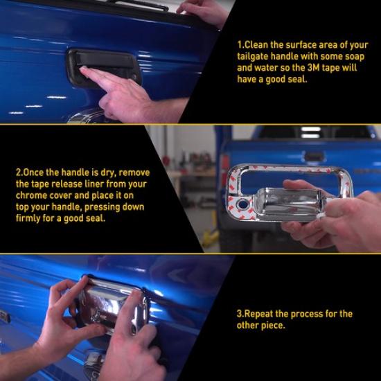 Door Tailgate Handle Bezel Trim For 1999-2007 Chevy Silverado Car Accessories US