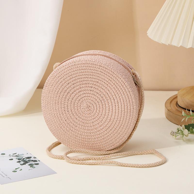 Summer straw bag woven bag seaside vacation new children's cute beach straw bag messenger change bag